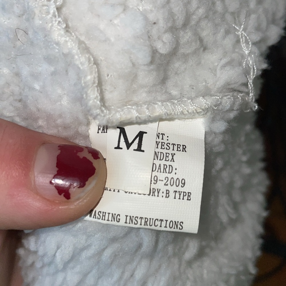 Sunflower Sherpa Half-Zip Pullover quarter zip sweatshirt size medium white top - Picture 4 of 6